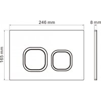 Унитаз подвесной Roxen Attach 966940 (кнопка хром глянец) - Превью изображения №7 — Интернет-магазин ПроЗаказ