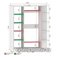 Шкаф-купе Кортекс-мебель Лагуна ШК05-00 правая консоль (белый) - Превью изображения №5 — Интернет-магазин ПроЗаказ