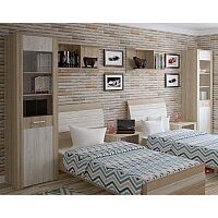 Шкаф-пенал Интерлиния Коламбия КЛ-5-1 (дуб сонома/дуб белый) - Превью изображения №6 — Интернет-магазин ПроЗаказ