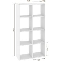 Стеллаж Кортекс-мебель Дельта-8 71x140 (белый) - Превью изображения №4 — Интернет-магазин ПроЗаказ