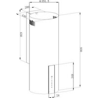 Кухонная вытяжка Korting KHC 35969 DW Cylinder - Превью изображения №2 — Интернет-магазин ПроЗаказ