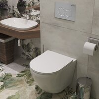 Унитаз подвесной Roxen Antares One Rimless 6 в 1 StounFix Dual Fresh 557682 (кнопка: матовая) - Превью изображения №8 — Интернет-магазин ПроЗаказ