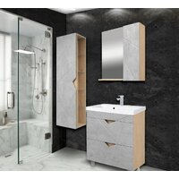  Doratiz Шкаф с зеркалом Фьорд 70 R 2711.159 (дуб бунратти/цемент) - Превью изображения №6 — Интернет-магазин ПроЗаказ