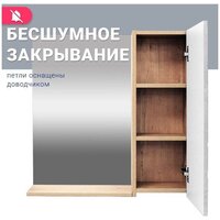  Doratiz Шкаф с зеркалом Фьорд 70 R 2711.159 (дуб бунратти/цемент) - Превью изображения №11 — Интернет-магазин ПроЗаказ