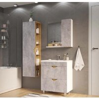  Doratiz Шкаф с зеркалом Фьорд 70 R 2711.159 (дуб бунратти/цемент) - Превью изображения №12 — Интернет-магазин ПроЗаказ