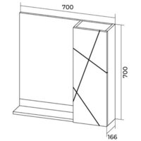  Doratiz Шкаф с зеркалом Фьорд 70 R 2711.159 (дуб бунратти/цемент) - Превью изображения №14 — Интернет-магазин ПроЗаказ