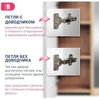  Doratiz Шкаф с зеркалом Фьорд 70 R 2711.159 (дуб бунратти/цемент) - Превью изображения №8 — Интернет-магазин ПроЗаказ