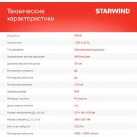 Угловая шлифмашина StarWind AG125E-950 - Превью изображения №3 — Интернет-магазин ПроЗаказ