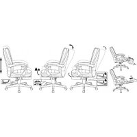 Офисное кресло Бюрократ T-9950MSG-F (черный, экокожа) - Превью изображения №12 — Интернет-магазин ПроЗаказ