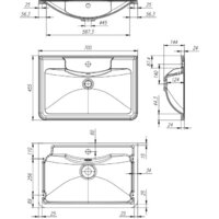 Умывальник BelBagno BB700/455-LV-MR-ALR - Превью изображения №2 — Интернет-магазин ПроЗаказ
