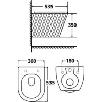 Унитаз подвесной Roxen Vine Tornado в комплекте с инсталляцией StounFix Dual Fresh 6 в 1 979021 (кнопка: оружейная сталь/металл) - Превью изображения №4 — Интернет-магазин ПроЗаказ