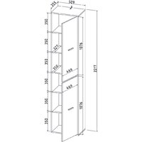 Шкаф распашной Интерлиния Skill-21 (2) (белый/белый) - Превью изображения №4 — Интернет-магазин ПроЗаказ