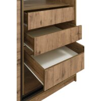 Шкаф-купе Рэйгрупп Bromo VVH 03 РГ-12.03 B 120 VVH 120x220.5 (дуб велингтон/черный) - Превью изображения №6 — Интернет-магазин ПроЗаказ