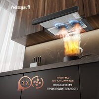 Кухонная вытяжка Weissgauff TEL 600 2M Black Glass - Превью изображения №4 — Интернет-магазин ПроЗаказ