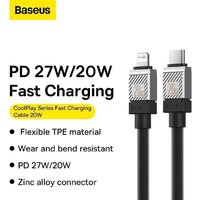 Кабель Baseus CoolPlay Series USB Type-C - Lightning (1 м, черный) - Превью изображения №9 — Интернет-магазин ПроЗаказ