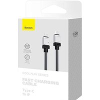 Кабель Baseus CoolPlay Series USB Type-C - Lightning (1 м, черный) - Превью изображения №7 — Интернет-магазин ПроЗаказ