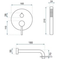 Смеситель Rea Lungo REA-P4563 (золотой) - Превью изображения №5 — Интернет-магазин ПроЗаказ