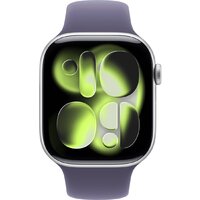 Умные часы Apple Watch Series 11 46 мм (алюминиевый корпус, серебристый/фиолетовый туман, спортивный силиконовый ремешок M/L) - Превью изображения №2 — Интернет-магазин ПроЗаказ