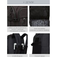 Городской рюкзак Grizzly RQ-019-21 (черный) - Превью изображения №7 — Интернет-магазин ПроЗаказ