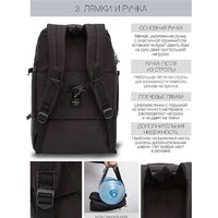 Городской рюкзак Grizzly RQ-019-21 (черный) - Превью изображения №4 — Интернет-магазин ПроЗаказ