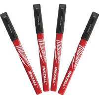 Набор маркеров строительных Milwaukee Inkzall 48223164 (4 шт, черный) - Превью изображения №2 — Интернет-магазин ПроЗаказ