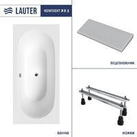 Ванна Lauter Ava 150 21208050 (с ножками и серым подголовником) - Превью изображения №2 — Интернет-магазин ПроЗаказ