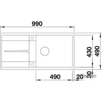 Кухонная мойка Blanco Metra XL 6 S-F (кофе) [519157] - Превью изображения №2 — Интернет-магазин ПроЗаказ