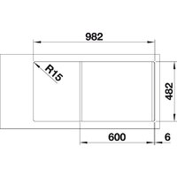 Кухонная мойка Blanco Livit XL 6 S 518519 (серебристый) - Превью изображения №5 — Интернет-магазин ПроЗаказ