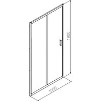 Душевая дверь Domani-Spa DoorCube 100x190 DS04DCb100L0Cl00.W - Превью изображения №11 — Интернет-магазин ПроЗаказ