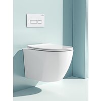 Унитаз подвесной Roxen Antares в комплекте с инсталляцией StounFix Dual Fresh 6 в 1 569295 (кнопка: белый глянец) - Превью изображения №10 — Интернет-магазин ПроЗаказ