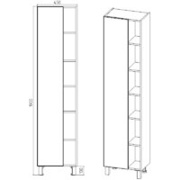  Viant Шкаф-пенал Бостон VBOS450-PEN - Превью изображения №5 — Интернет-магазин ПроЗаказ