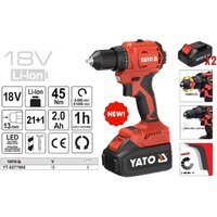 Дрель-шуруповерт Yato YT-8277905 (с 2-мя АКБ, сумка) - Превью изображения №3 — Интернет-магазин ПроЗаказ