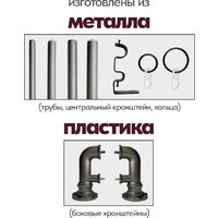 Карниз для штор UG Home Раздвижной 2-рядный 2КР-153-360-ЧО (черное олово, 1.53-3.6м) - Превью изображения №9 — Интернет-магазин ПроЗаказ