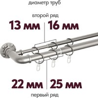Карниз для штор UG Home Раздвижной 2-рядный 2КР-153-360-ЧО (черное олово, 1.53-3.6м) - Превью изображения №3 — Интернет-магазин ПроЗаказ
