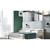 Кровать Мебельград Рино 140x200 с опорными брусками (массив сосны без покрытия) - Превью изображения №2 — Интернет-магазин ПроЗаказ