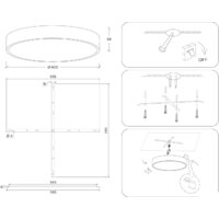Светильник-тарелка Ambrella light FV5535 WH (белый) - Превью изображения №9 — Интернет-магазин ПроЗаказ