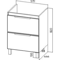  Viant Тумба под умывальник Берлин Moduo 60 VBER60MDBEL-T2Y - Превью изображения №4 — Интернет-магазин ПроЗаказ
