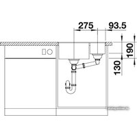 Кухонная мойка Blanco Subline 340/160-F (антрацит) - Превью изображения №4 — Интернет-магазин ПроЗаказ