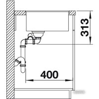 Кухонная мойка Blanco Subline 340/160-F (антрацит) - Превью изображения №3 — Интернет-магазин ПроЗаказ