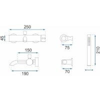 Смеситель Rea Lungo REA-B6635 (золотой) - Превью изображения №2 — Интернет-магазин ПроЗаказ