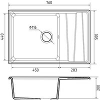 Кухонная мойка GranFest GF-LV-760L (терракот) - Превью изображения №2 — Интернет-магазин ПроЗаказ