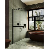 Душевая стенка MaybahGlass 195x79 MGD-726-6у (прозрачное стекло/черный) - Превью изображения №5 — Интернет-магазин ПроЗаказ