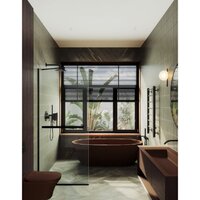 Душевая стенка MaybahGlass 195x79 MGD-726-6у (прозрачное стекло/черный) - Превью изображения №7 — Интернет-магазин ПроЗаказ
