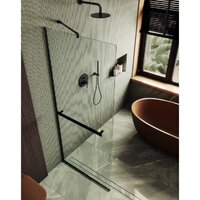 Душевая стенка MaybahGlass 195x79 MGD-726-6у (прозрачное стекло/черный) - Превью изображения №6 — Интернет-магазин ПроЗаказ