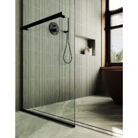 Душевая стенка MaybahGlass 195x79 MGD-726-6у (прозрачное стекло/черный) - Превью изображения №2 — Интернет-магазин ПроЗаказ
