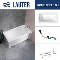 Lauter Estelle 130 21206030 (с каркасом и сифоном 21Y11021 матовый черный)