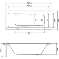 Ванна Lauter Estelle 130 21206030 (с каркасом и сифоном 21Y11021 матовый черный) - Превью изображения №35 — Интернет-магазин ПроЗаказ