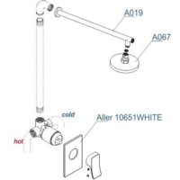 Душевая система  Wasserkraft A12667 (белый/хром) - Превью изображения №4 — Интернет-магазин ПроЗаказ