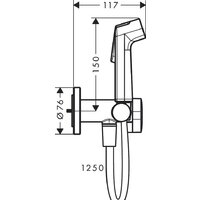 Гигиенический душ Hansgrohe Bidette 1jet S 29232700 - Превью изображения №2 — Интернет-магазин ПроЗаказ