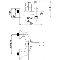 Смеситель Rubineta Uno-10/K (BK2) N10D661 - Превью изображения №2 — Интернет-магазин ПроЗаказ